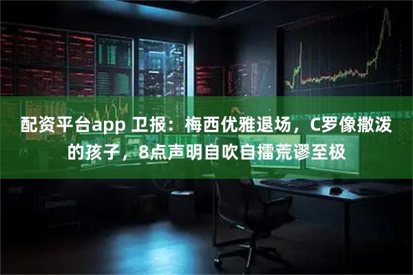 配资平台app 卫报：梅西优雅退场，C罗像撒泼的孩子，8点声明自吹自擂荒谬至极